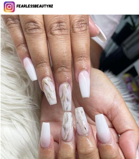 marble accent nail designs