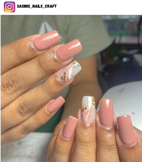 marble accent nails