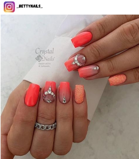 diamond ombre nail polish design