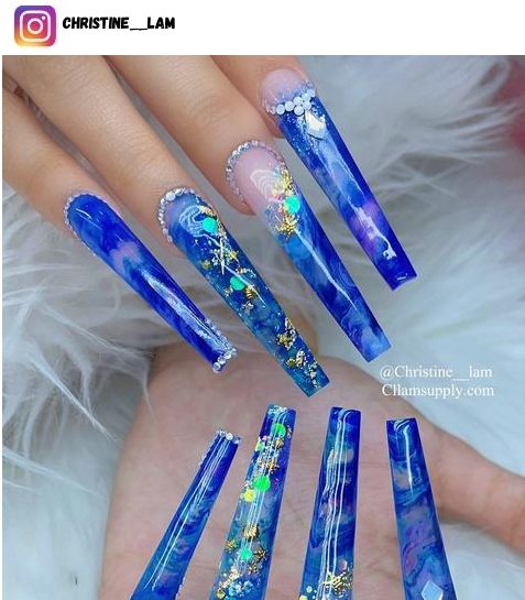 diamond ombre nail art