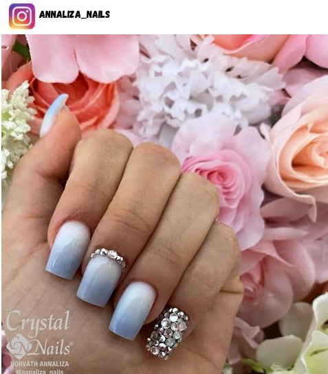 diamond ombre nail polish design