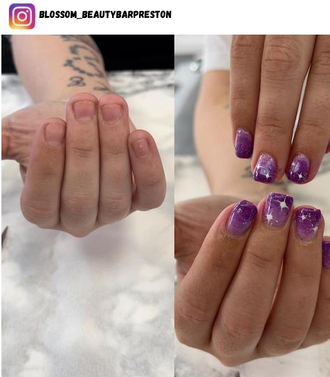purple ombre nail design