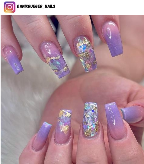 purple ombre nail designs