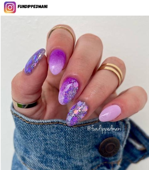 purple ombre nail art