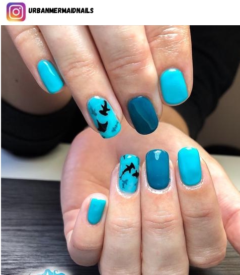 shark nail designs