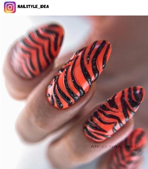tiger nail design ideas