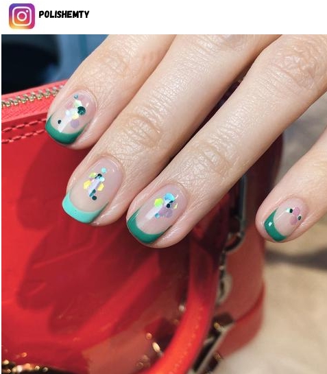colorful french tip nails