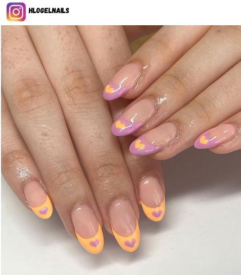 colorful french tip nail art
