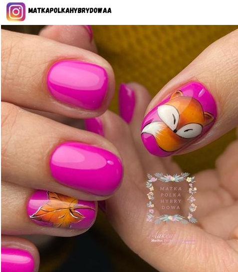 fox nail polish design