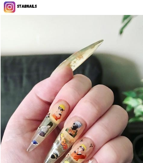 naruto nail polish design