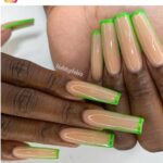 54 Outlined Coffin Nail Designs to Try in 2023