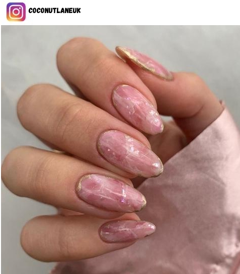  pink marble nail design ideas