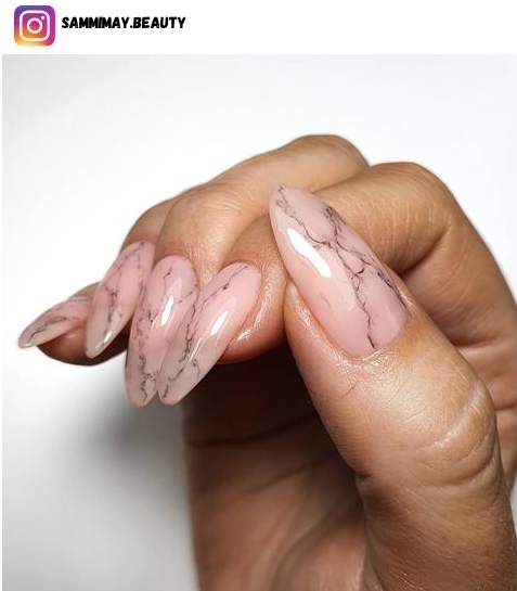  pink marble nails