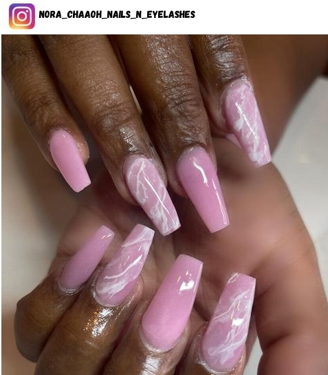  pink marble nail design ideas