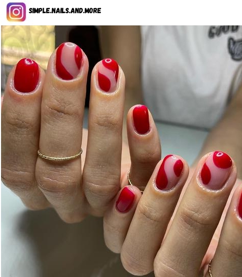 red bridal nails