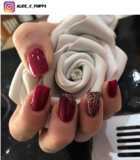 red bridal nail polish design