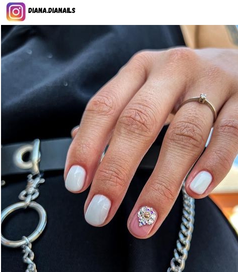 short wedding nail polish design