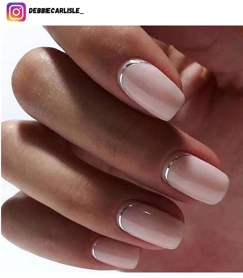 silver wedding nails