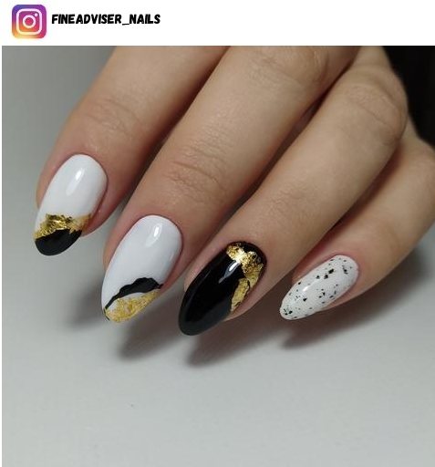white almond nail design ideas