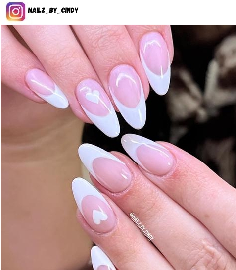 white almond nails