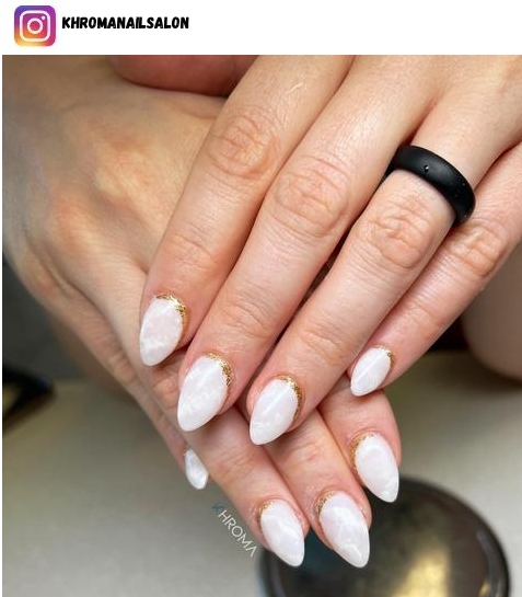 white marble nail polish design
