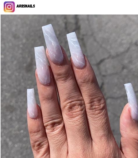 white marble nail designs