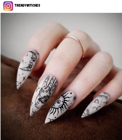 wiccan nail polish design