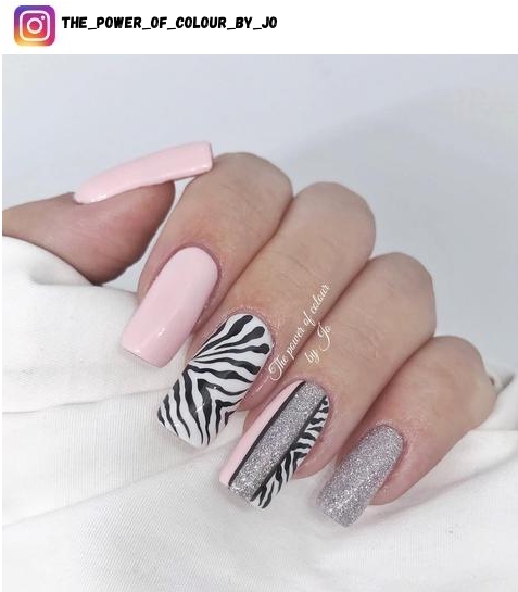 zebra nail design
