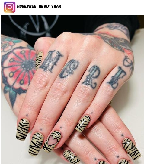zebra nail polish design