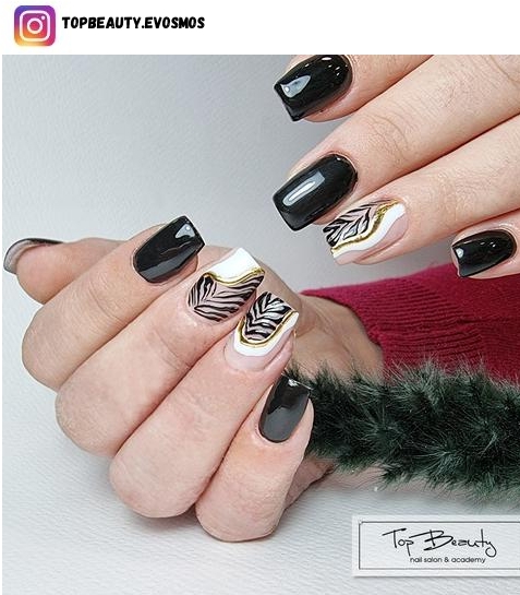 zebra nail designs