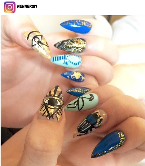 egyptian nail polish design