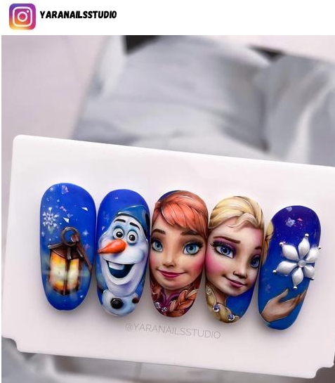 Frozen nail art