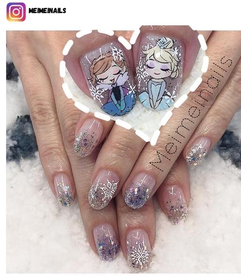 Frozen nail art