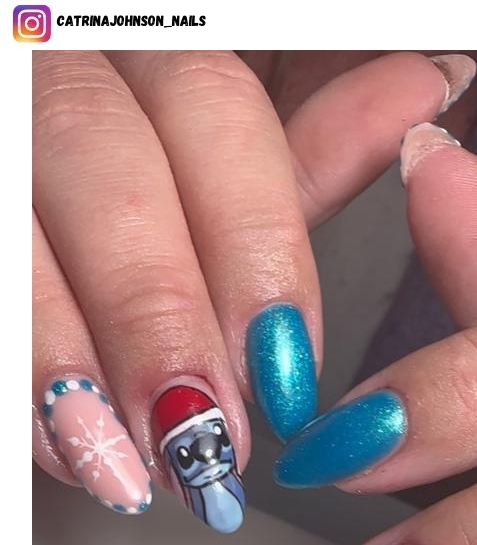 Lilo and Stitch nail design