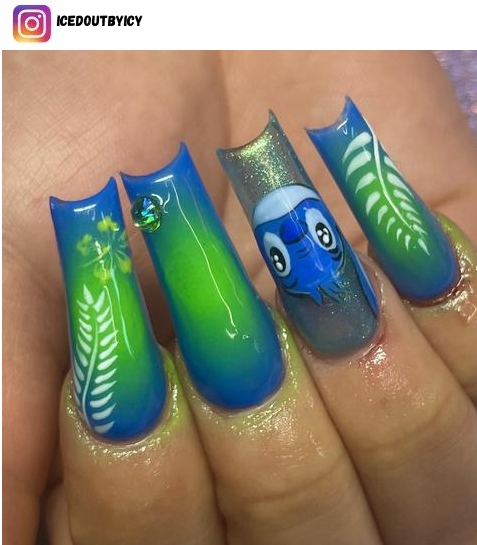 Lilo and Stitch nails