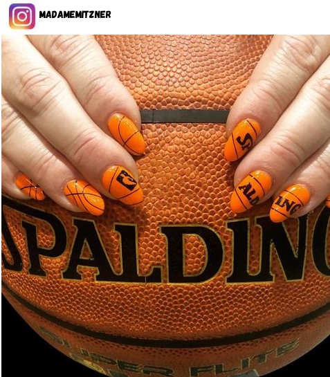 basketball nail design