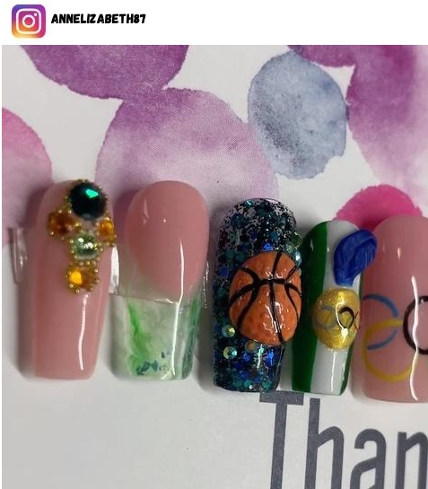 basketball nail art