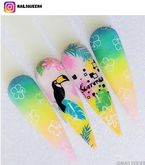 bird nail art