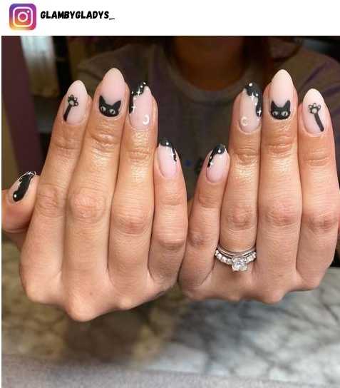 black cat nail designs