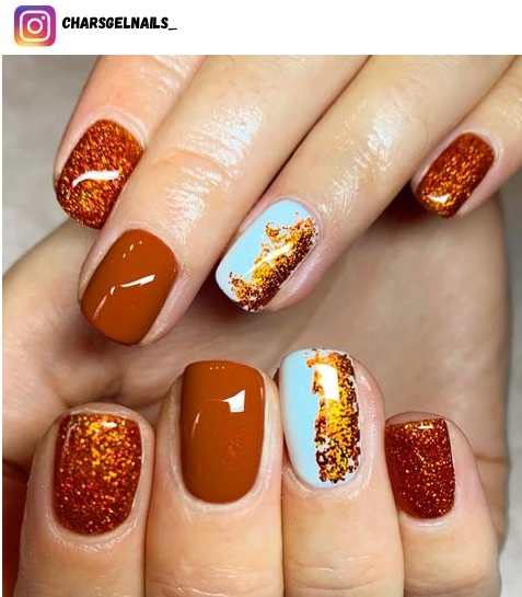 burnt orange nails