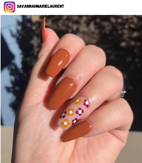 burnt orange nail designs