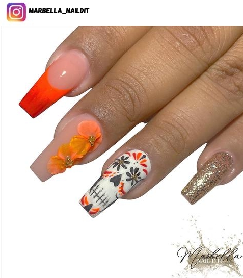 day of the dead nail designs
