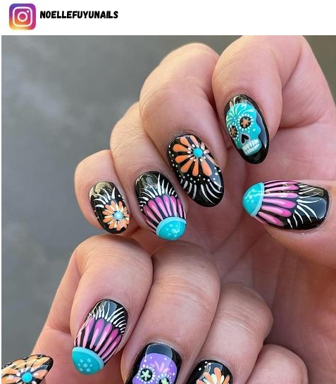 day of the dead nails