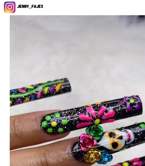 day of the dead nail ideas