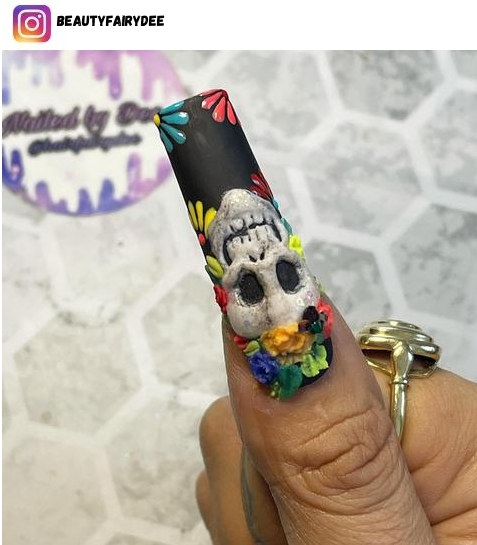 day of the dead nail ideas