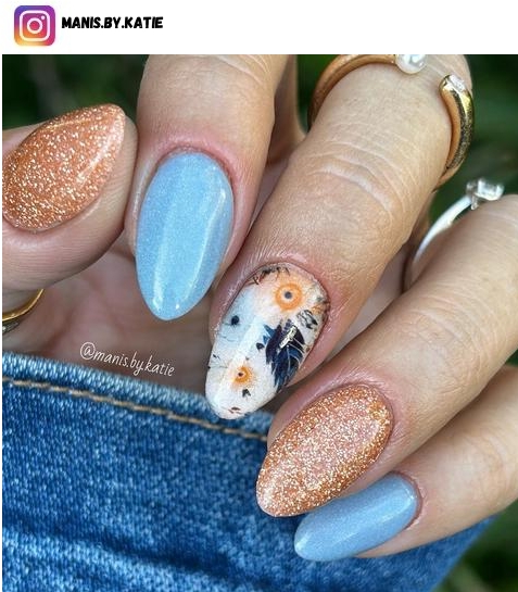fall dip nail art