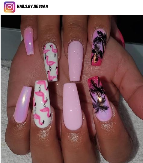 flamingo nail designs