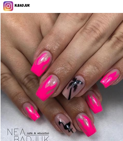 flamingo nail ideas