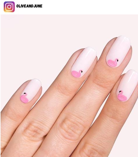 flamingo nail ideas
