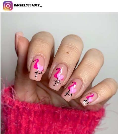 flamingo nail designs